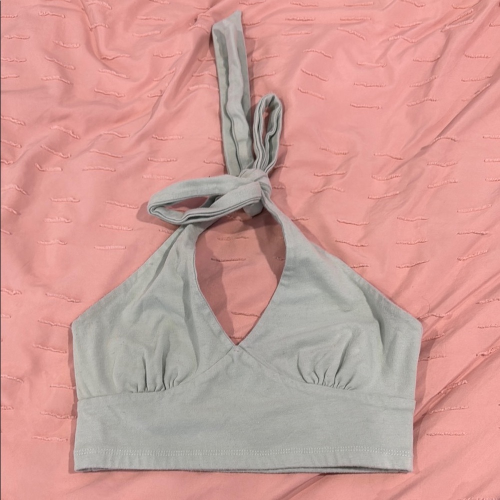 Stylish Teal Halter Top